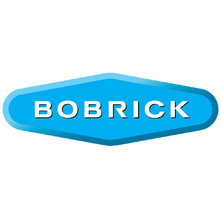 Bobrick commercial bathroom supplies, toilet paper dispensers and mirrors logo.
