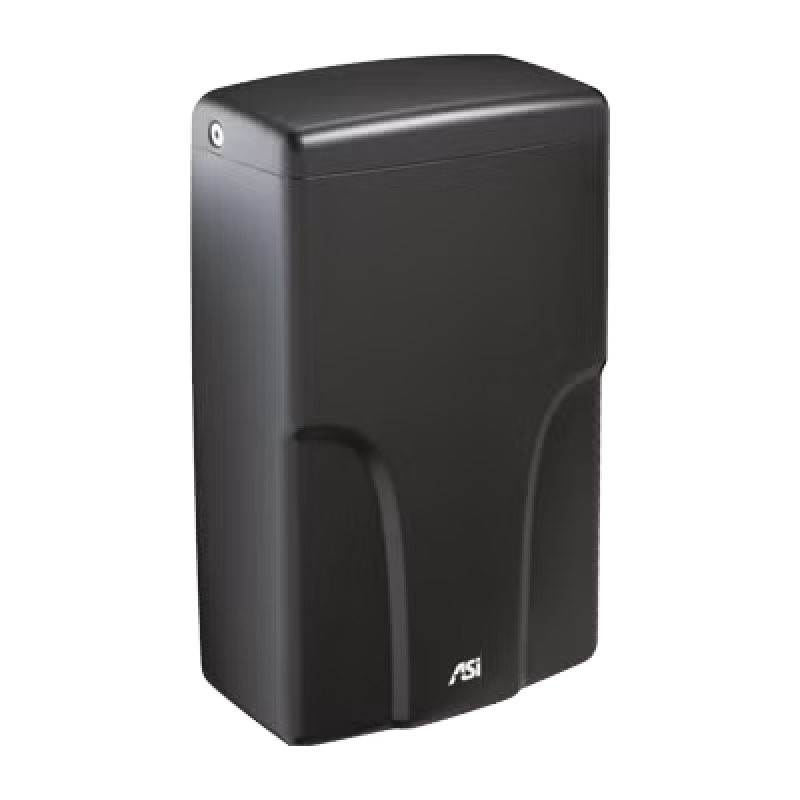 ASI 0196-41 TURBO-Pro™ Matte Black Automatic High Speed Hand Dryer (120V) HEPA Filter - Surface Mounted 