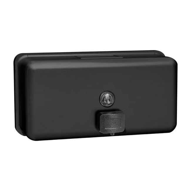 ASI 0345-41 Manual Liquid Soap Dispenser in Matte Black – Horizontal – Surface Mounted