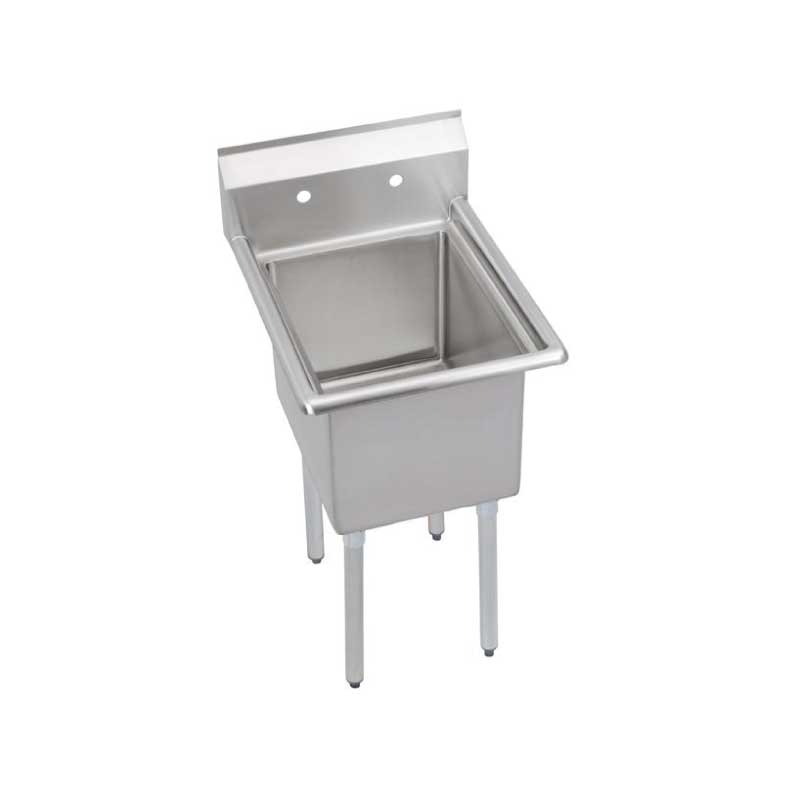 Elkay Dependabilt Stainless Steel 21" x 25-13/16" x 43-3/4" 16 Gauge One Compartment Sink with Stainless Steel Legs