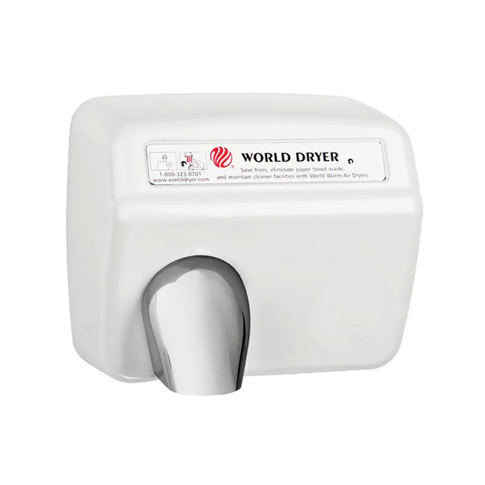 World Dryer DXA5-974 Automatic Hand Dryer, White Steel, 110-120V