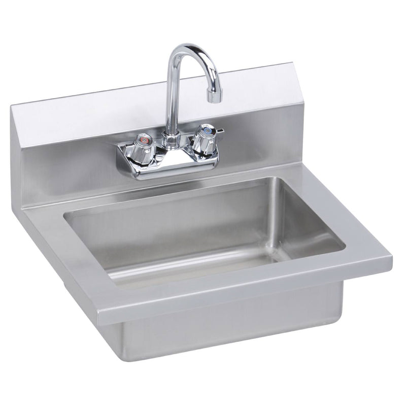 Elkay Stainless Steel EHS-18X - 18" x 14-1/2" x 11" 18 Gauge Hand Sink with Faucet