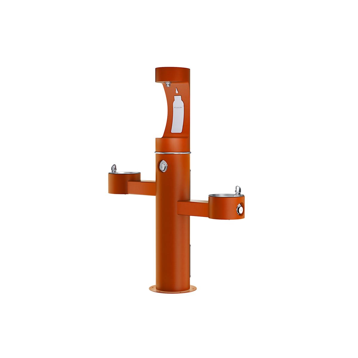 Elkay Outdoor ezH2O Upper Bottle Filling Station Tri-Level Pedestal Non-Filtered Non-Refrigerated