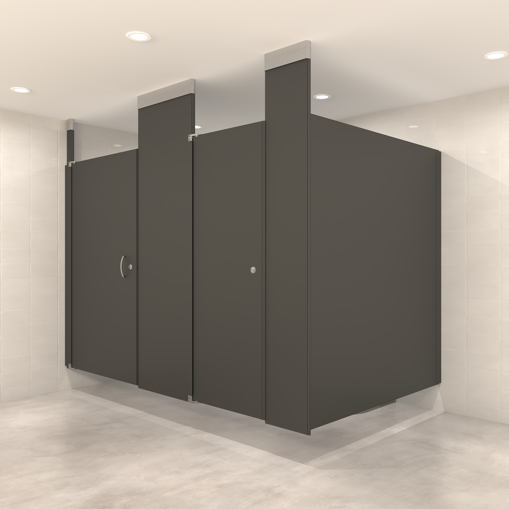 Ceiling Hung Toilet Partitions | Ceiling Mounted Partitions - Access ...