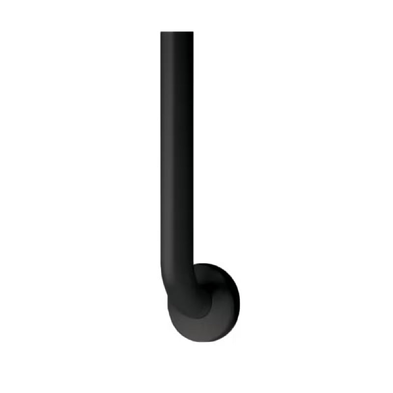 ASI 3800-41 Snap Flange Straight Grab Bar Matte Black Powder Coated Finish - 1-1/2" O.D