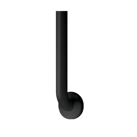 ASI Snap Flange (1-1/2" O.D) Matte Black Powder Coated Finish - Straight Grab Bar