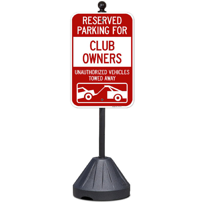 Sigo Signs Portable Sign Post PP2 BASE-BLACK-3 - 48" - Sign NOT Included
