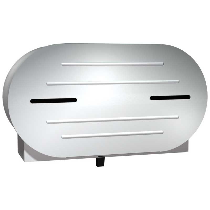 10-0040 Twin 9” Roll Toilet Tissue Dispenser - Surface Mounted