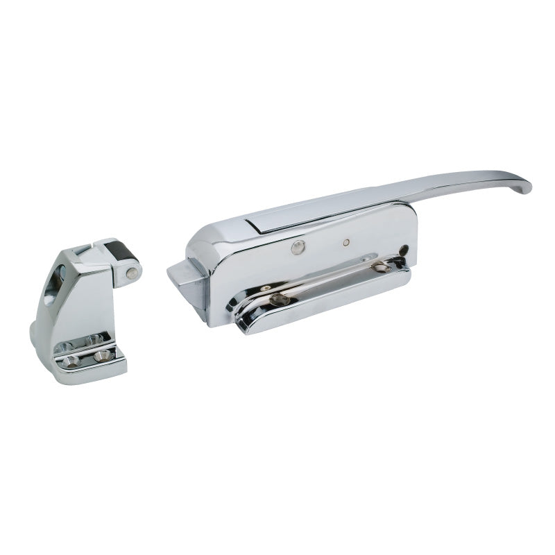 Kason® 56 SafeGuard® Latch (Cylinder Locking Body, Light Spring, Polished Chrome)