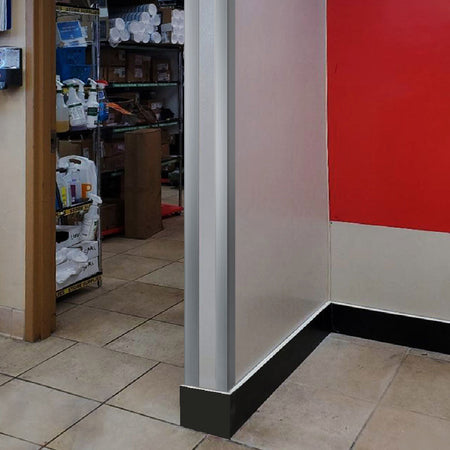 Allied Stainless 2" x 96" 16-Gauge SS Wall Outside Corner Guard On Wall Corner
