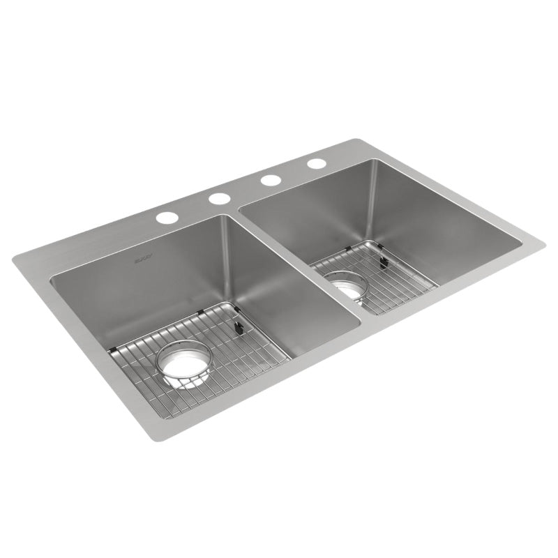 Elkay SS 33 x 22 x 9 Equal Double Dual Mount Sink |