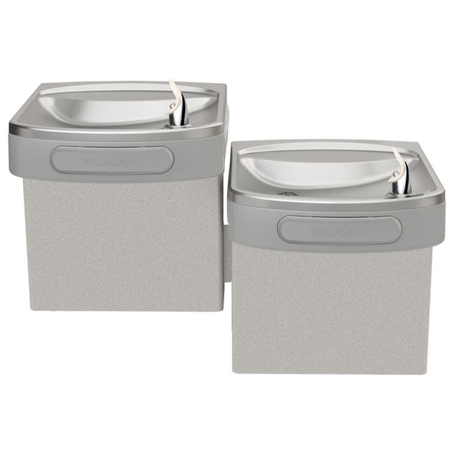 Elkay Versatile Wall Mount Bi-level ADA Cooler Non-filtered Refrigerated Light Gray Granite