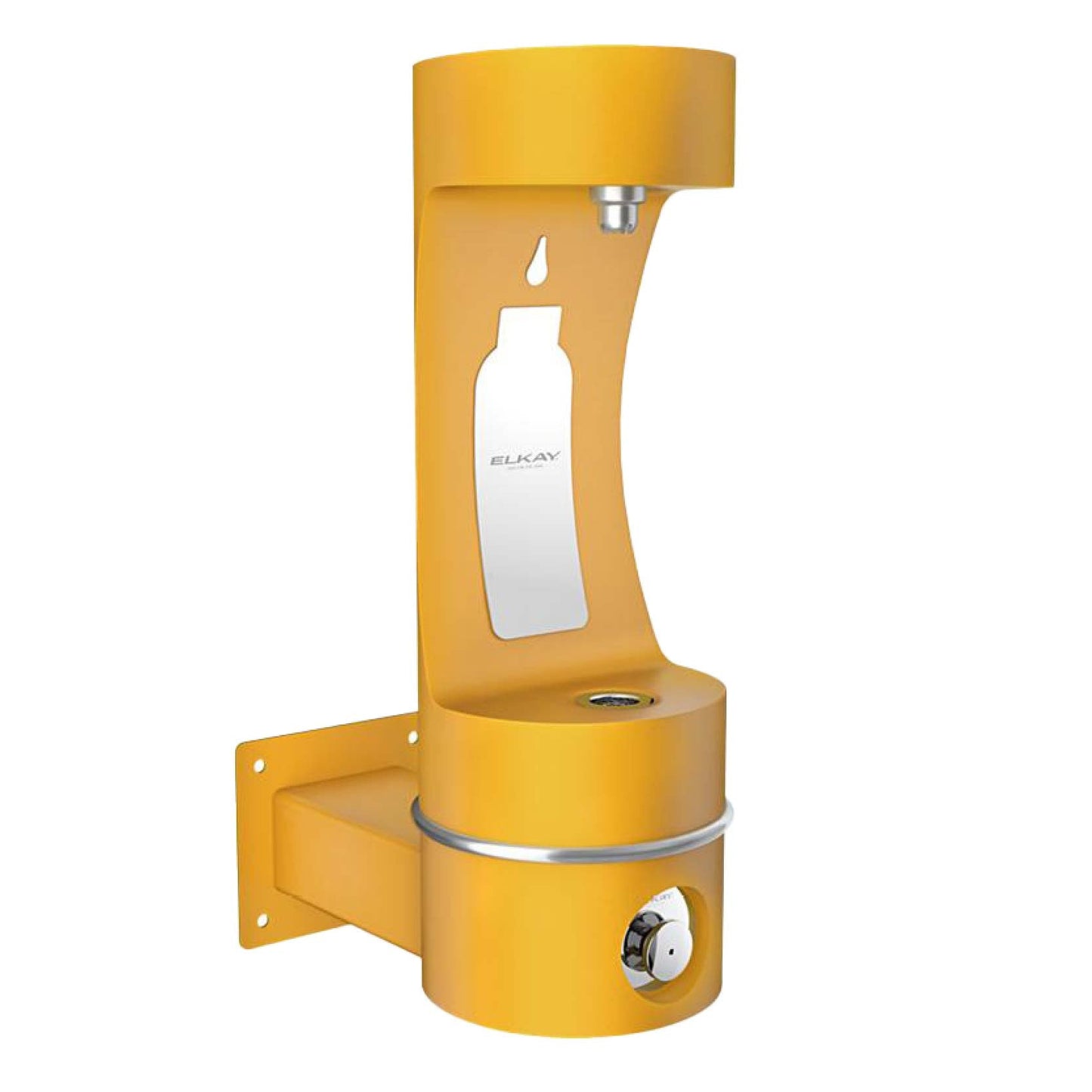 Elkay Outdoor ezH2O Single Arm Bottle Filling Station LK4405BF - Wall Mount Non-Filtered Non-Refrigerated