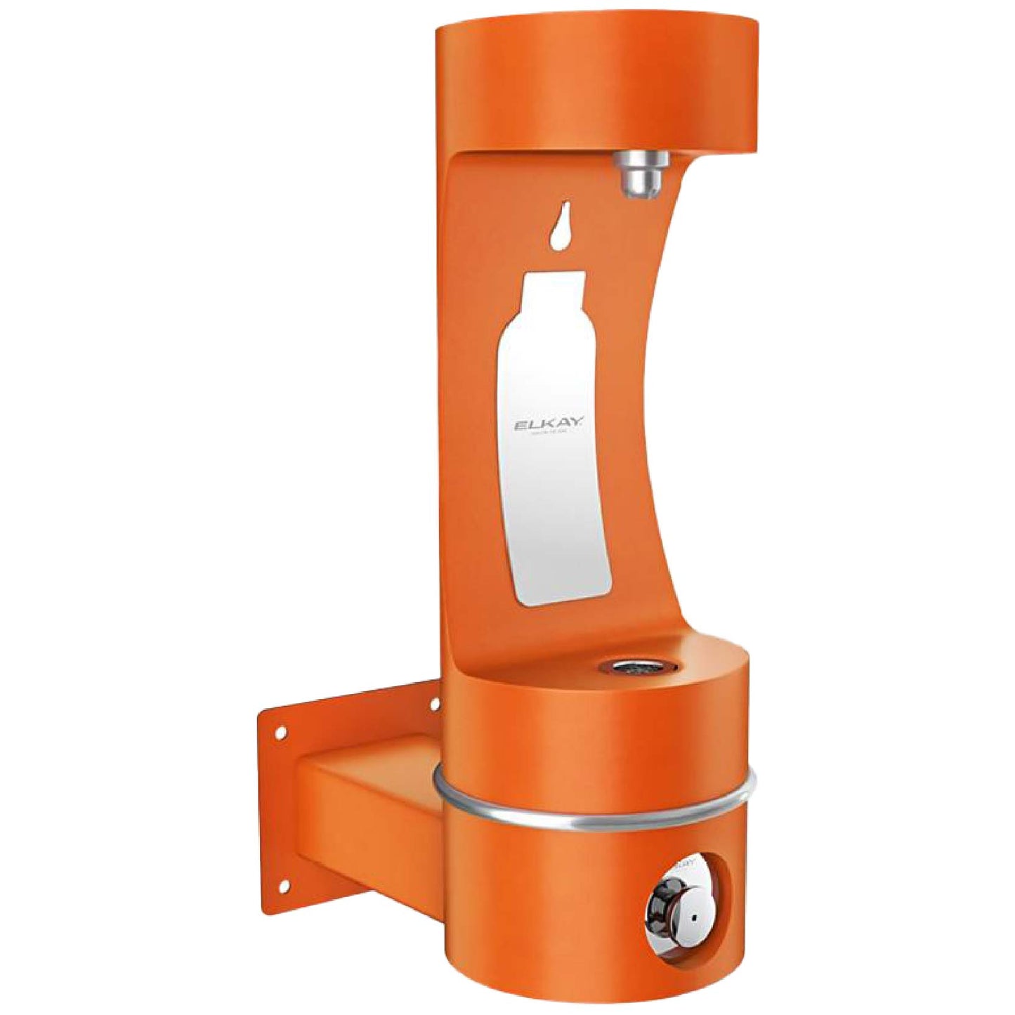 Elkay Outdoor ezH2O Single Arm Bottle Filling Station LK4405BF - Wall Mount Non-Filtered Non-Refrigerated