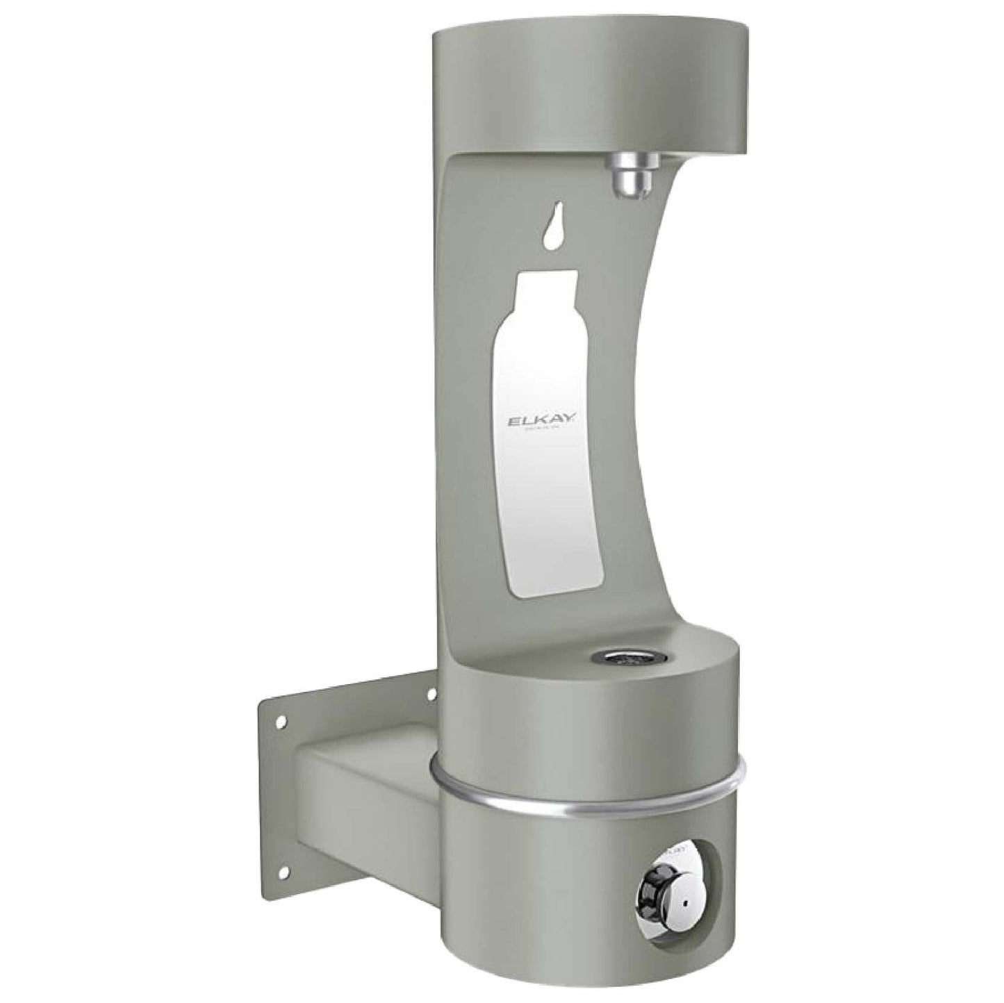 Elkay Outdoor ezH2O Single Arm Bottle Filling Station LK4405BF - Wall Mount Non-Filtered Non-Refrigerated