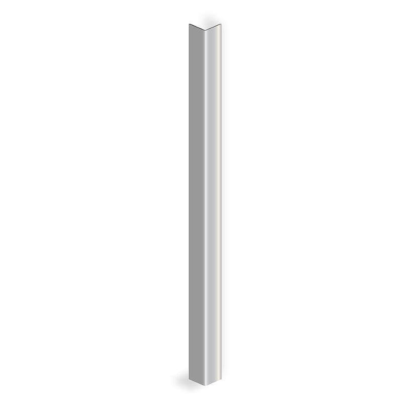 Allied Stainless Stainless Steel 90º 20-Gauge Hug Edge Outside Wall Corner Guard - 2" x 2" x 34"-91"