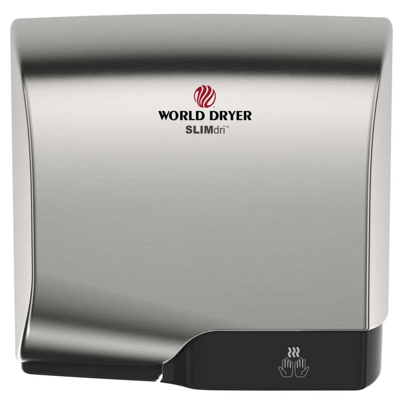 World Dryer® SLIMdri® Series touchless hand dryer and commercial bathroom supplies.
